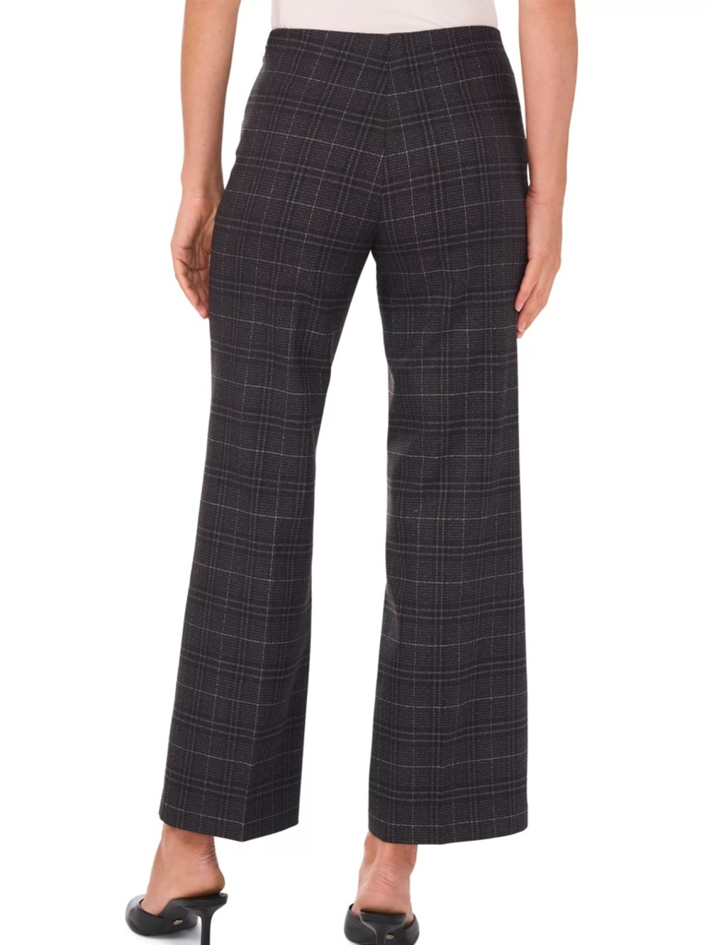 Vince Camuto Women's Black Plaid Trousers